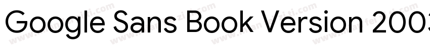 Google Sans Book Version 2003字体转换